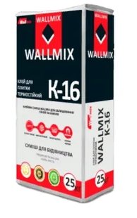 Клей для камінів і печей wallmix К-16 25 кг