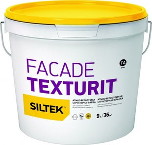 Фарба Siltek Faсade Texturit, структурна, для фасадних робіт, база ТА 9л